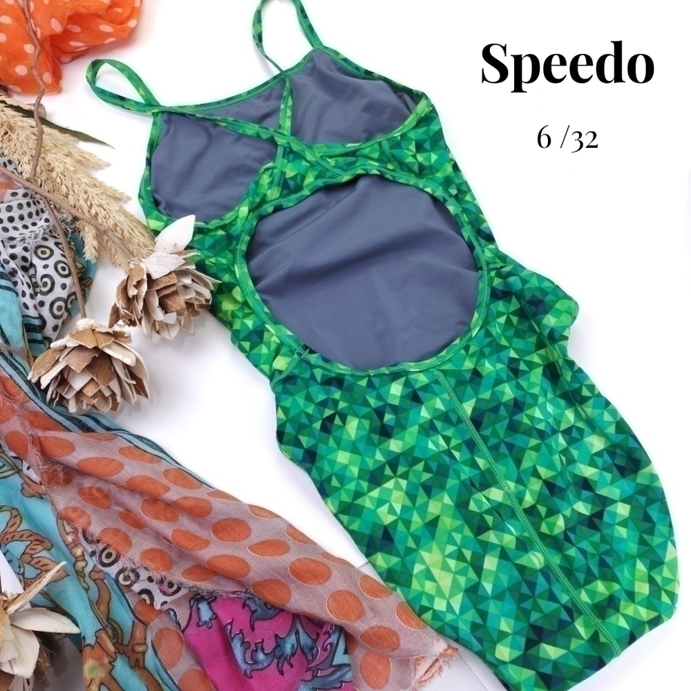 SPEEDO Women's Green 1 Pc Swimsuit